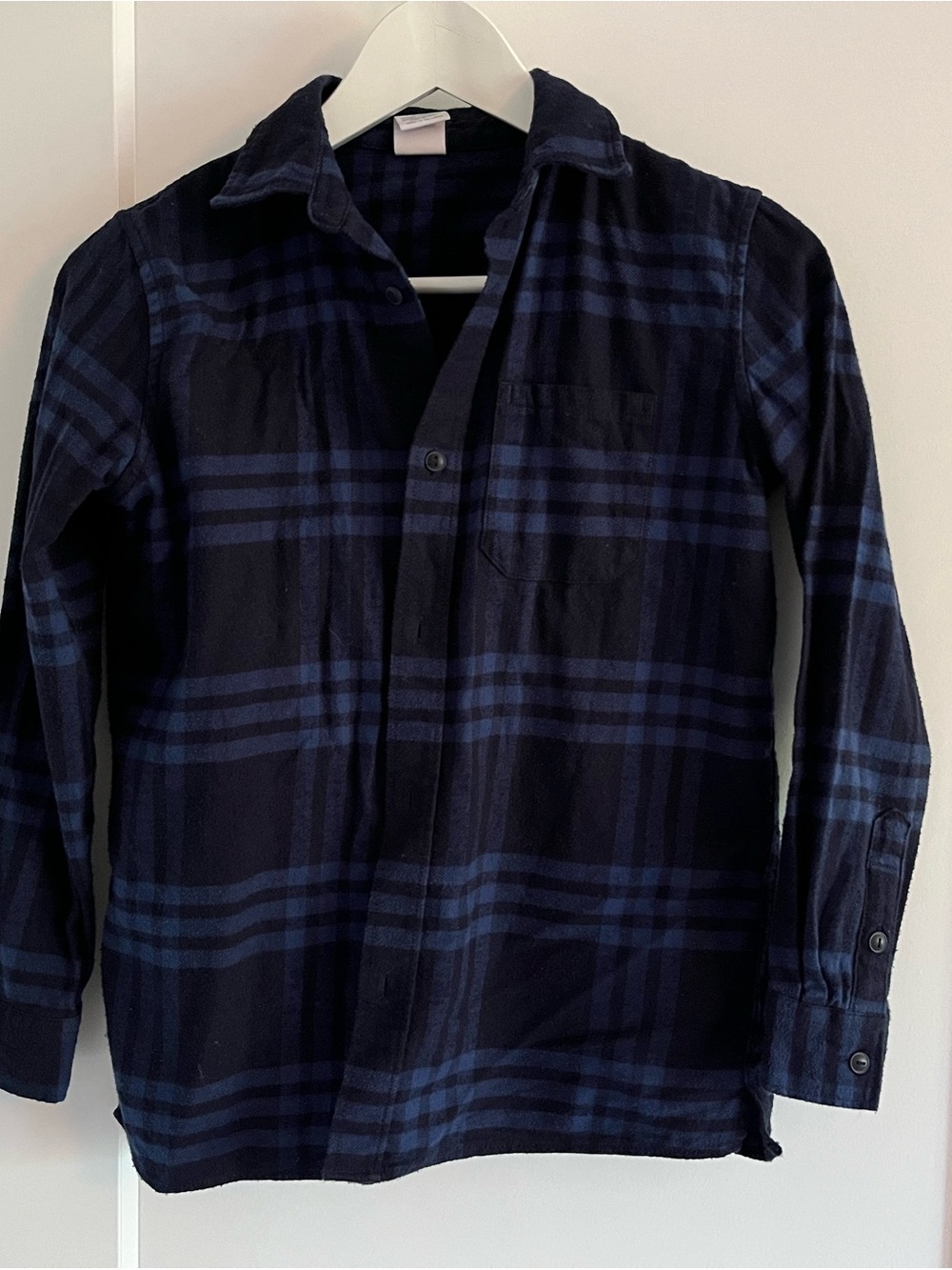 GAP Navy & Dark Blue Plaid Button-Down Shirt